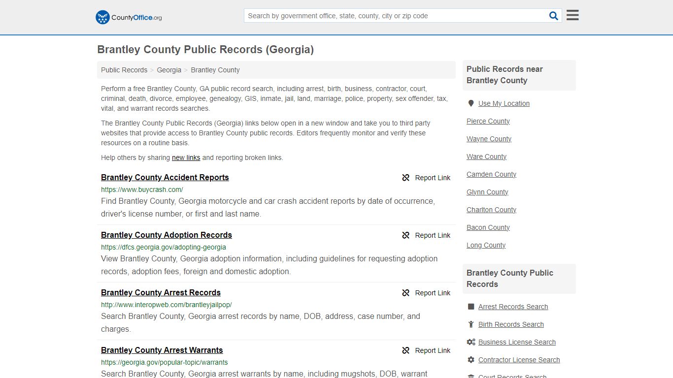 Public Records - Brantley County, GA (Business, Criminal, GIS, Property ...