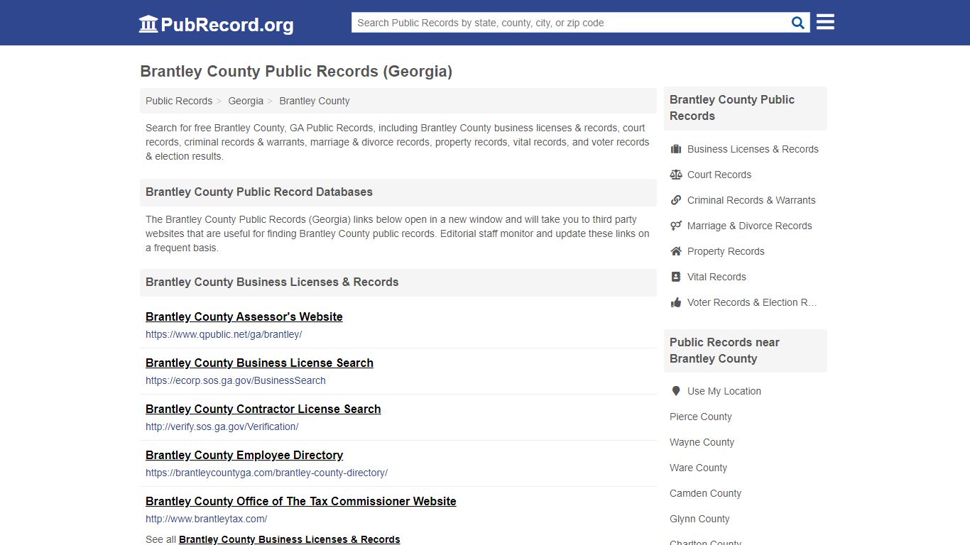 Free Brantley County Public Records (Georgia Public Records)